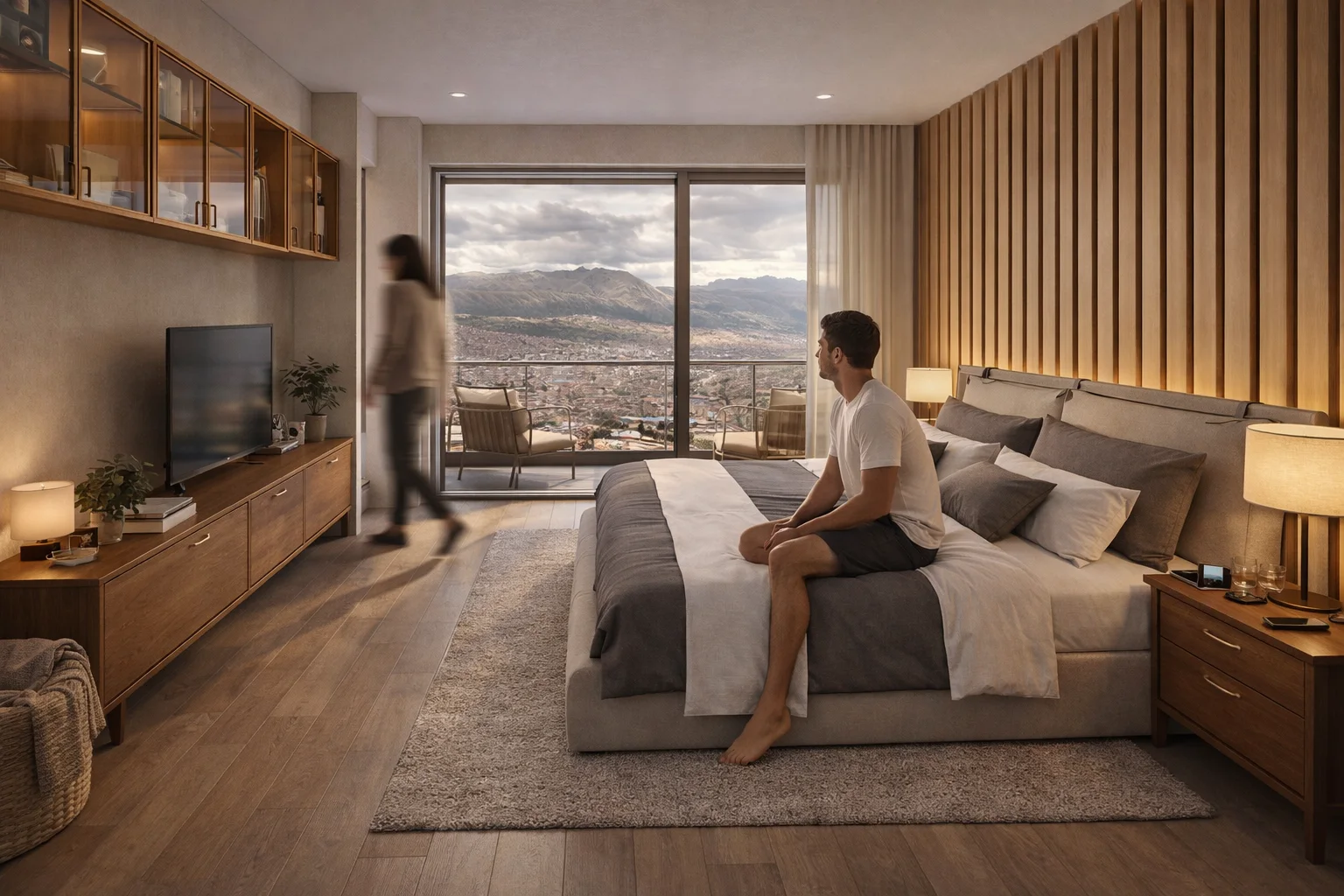 Habitación principal de un departamento